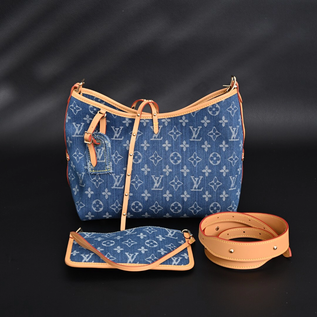 ルイ・ヴィトン「Louis Vuitton」 デニム モノグラム トートバッグ スモールサイズ