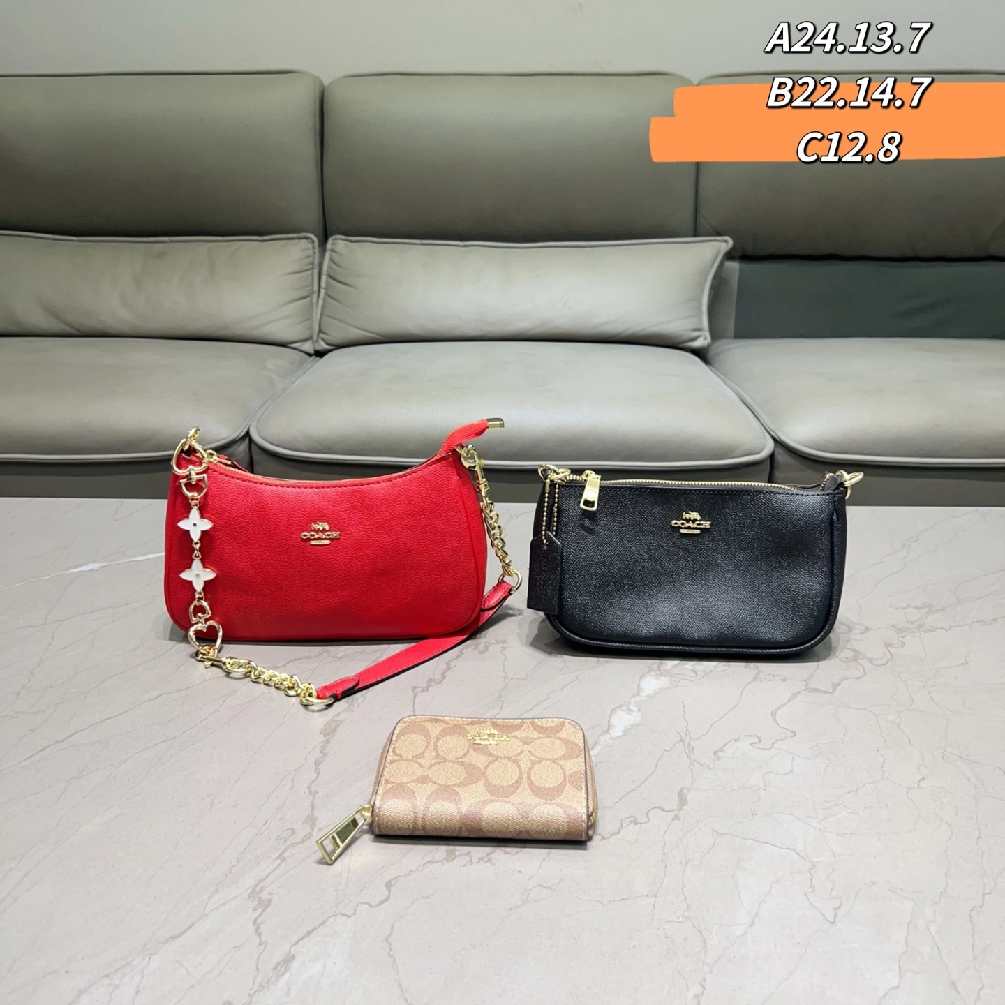 【人気カラー】コーチ テリ + ノリータ 22 + 短財布 3 点セット
