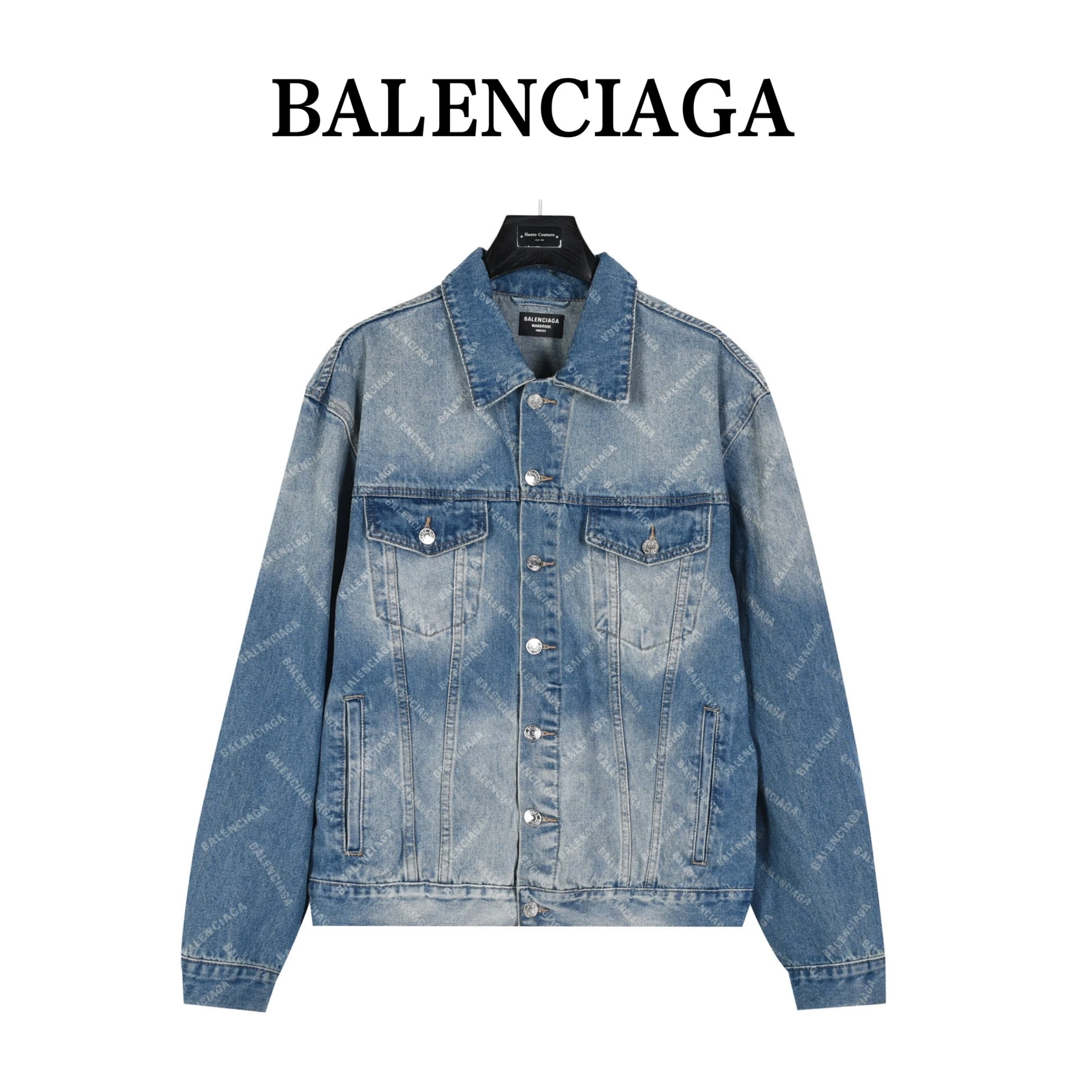 バレンシアガ「Balenciaga」バラージュ「弾幕」の全面プリントジーンズジャケット