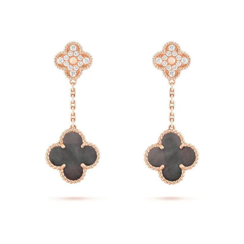 【Vancleef & Arpels】 マジック アルハンブラ イヤリング、2モチーフ