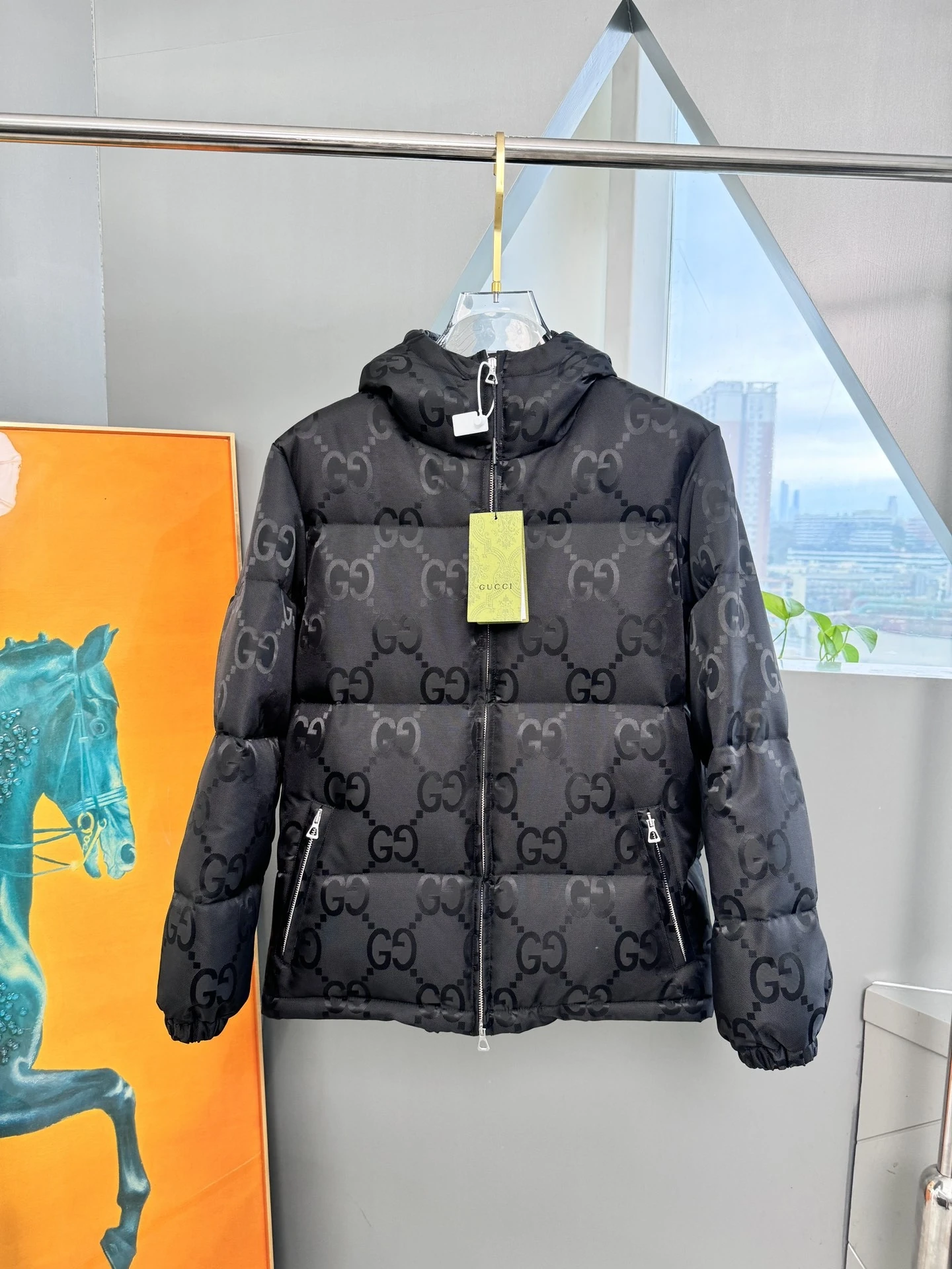 グッチ「Gucci」秋冬フード付きダウンジャケット