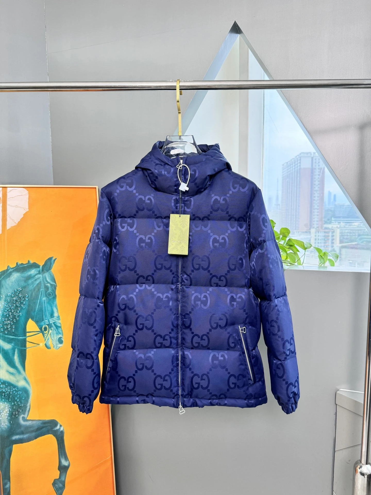 グッチ「Gucci」秋冬フード付きダウンジャケット