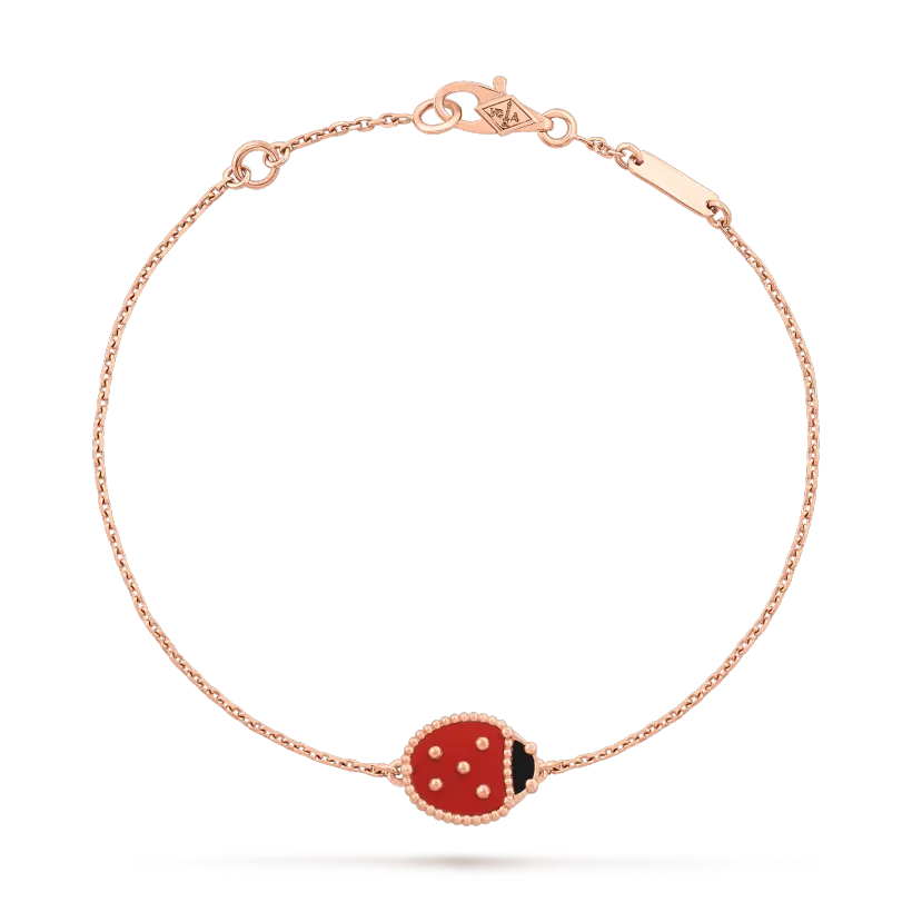 【Vancleef &amp; Arpels】 ラッキー スプリング ブレスレット、クローズドウィング レディバグ