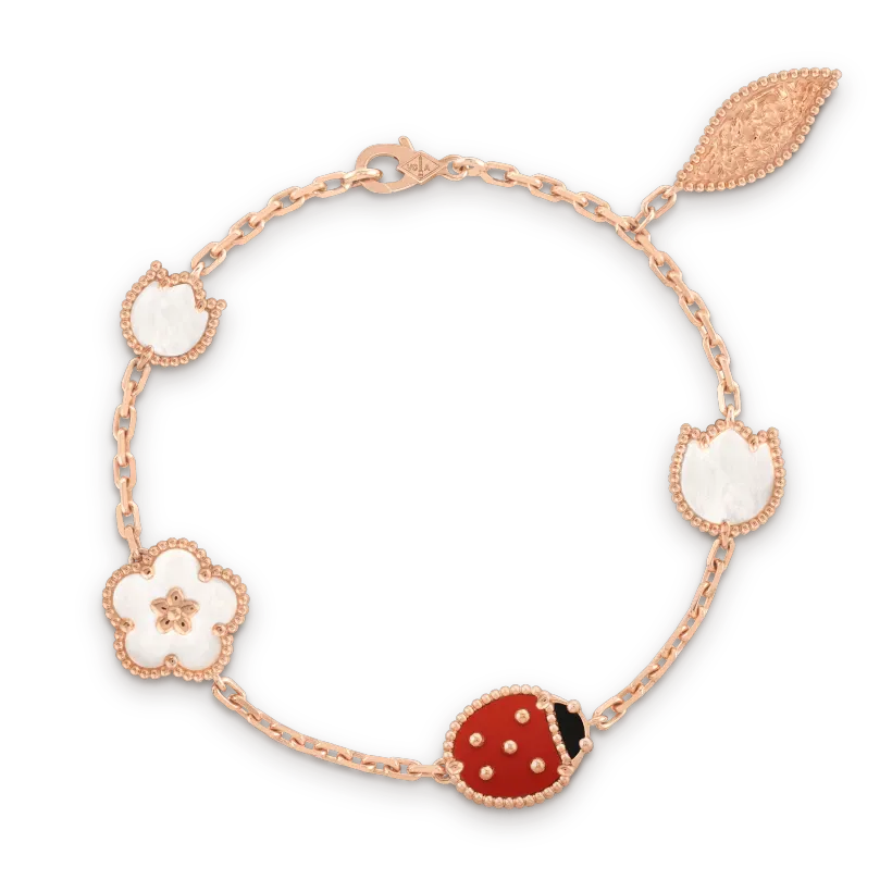 【Vancleef &amp; Arpels】 ラッキー スプリング ブレスレット、5 モチーフ