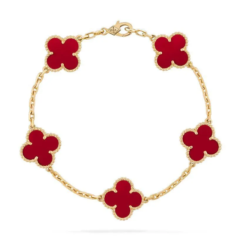 【Vancleef &amp; Arpels】 ヴィンテージ アルハンブラ ブレスレット、5モチーフ