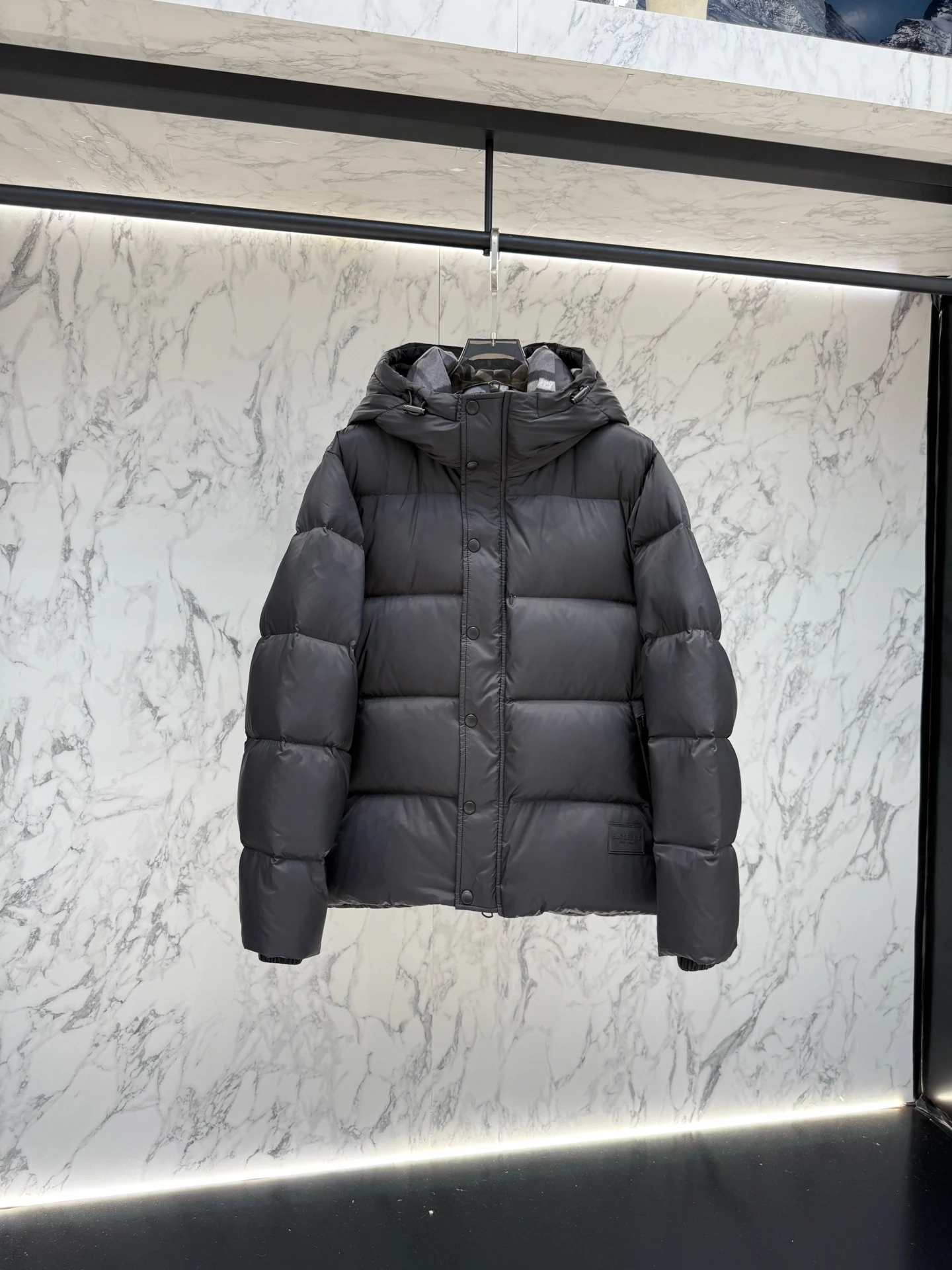 バーバリー「Burberry」秋冬ファッションフード付きダウンジャケット