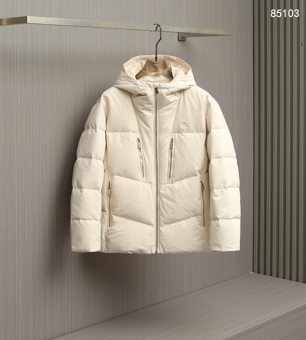 バーバリー「Burberry」秋冬定番メンズ軽量フード付きダウンジャケット