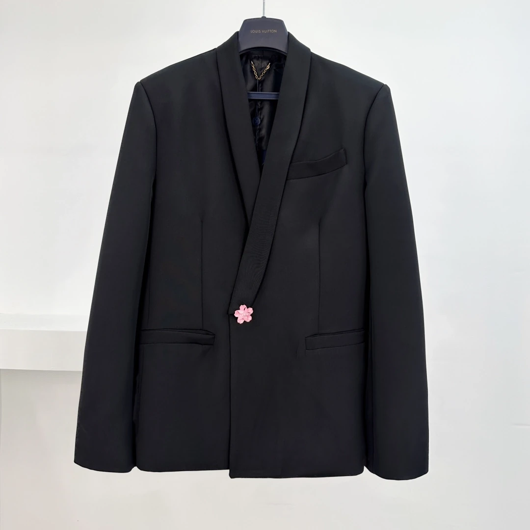 ルイ・ヴィトン「Louis Vuitton」25SS ピンクフラワー テーラードジャケット