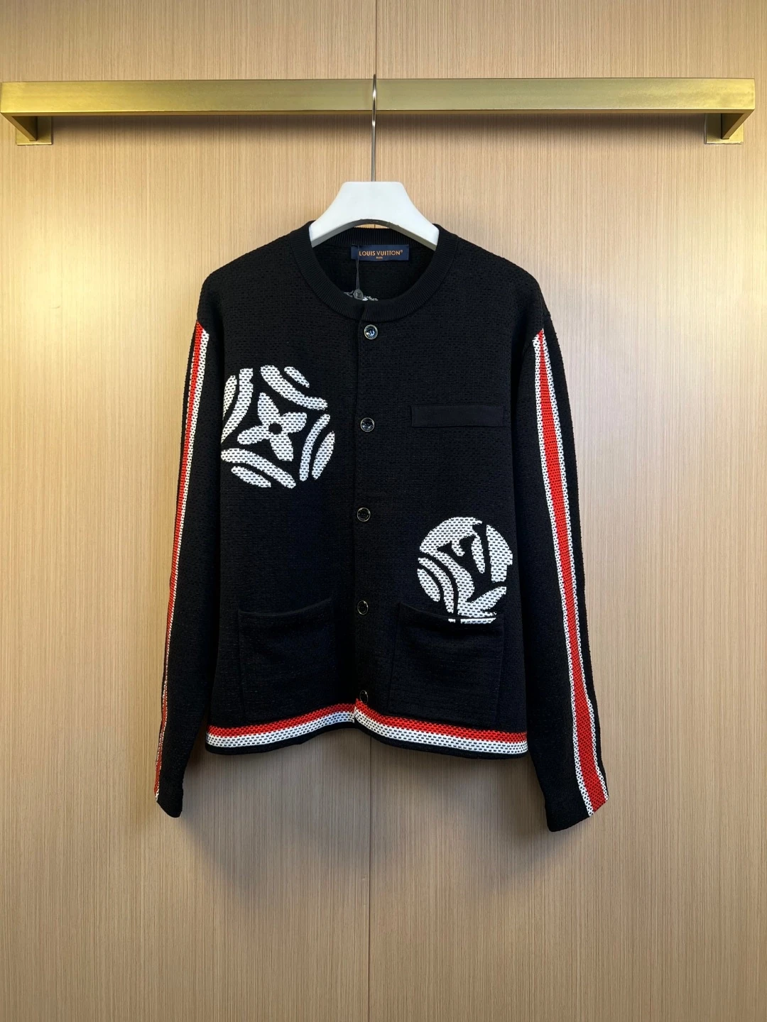 ルイ・ヴィトン「Louis Vuitton」Industry ポルカドット&ボタニカル カラーブロック ニットジャケット