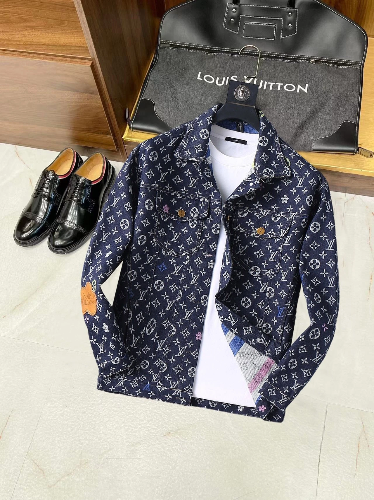 ルイ・ヴィトン「Louis Vuitton」メンズ ダミエ ウィンドブレーカー ジャケット