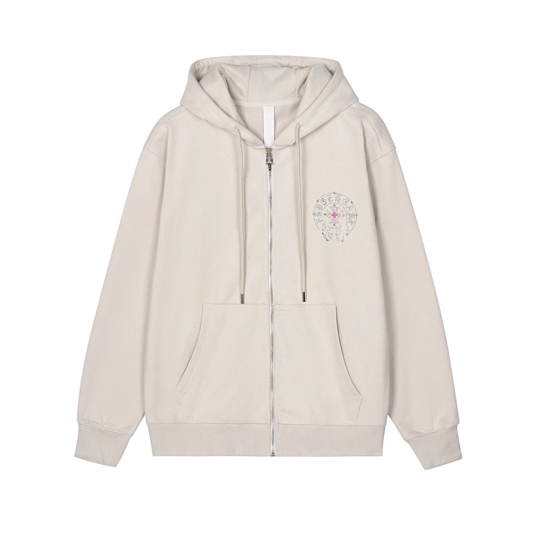 クロムハーツ「Chrome Hearts」秋冬ロングスリーブ ジップアップフーディ - ユニセックス
