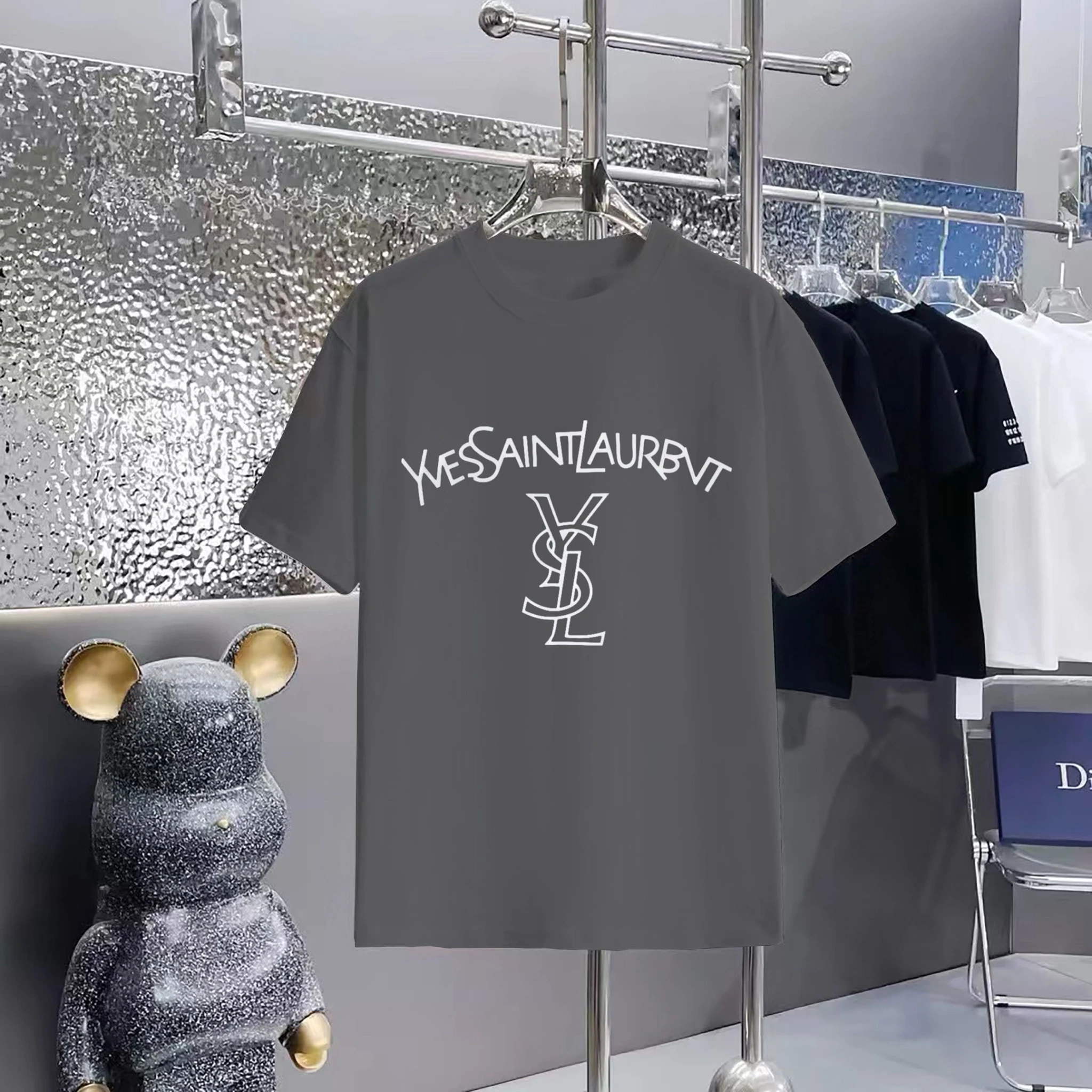 サンローラン Saint Laurent グラフィックプリント クルーネックTシャツ