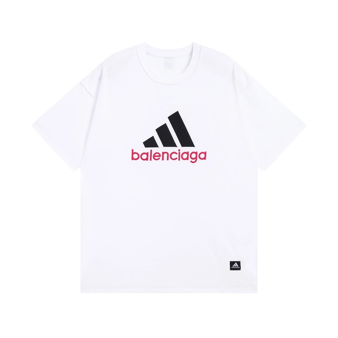 バレンシアガ Balenciaga × adidas ダブルフェイス エンブロイダリーTシャツ