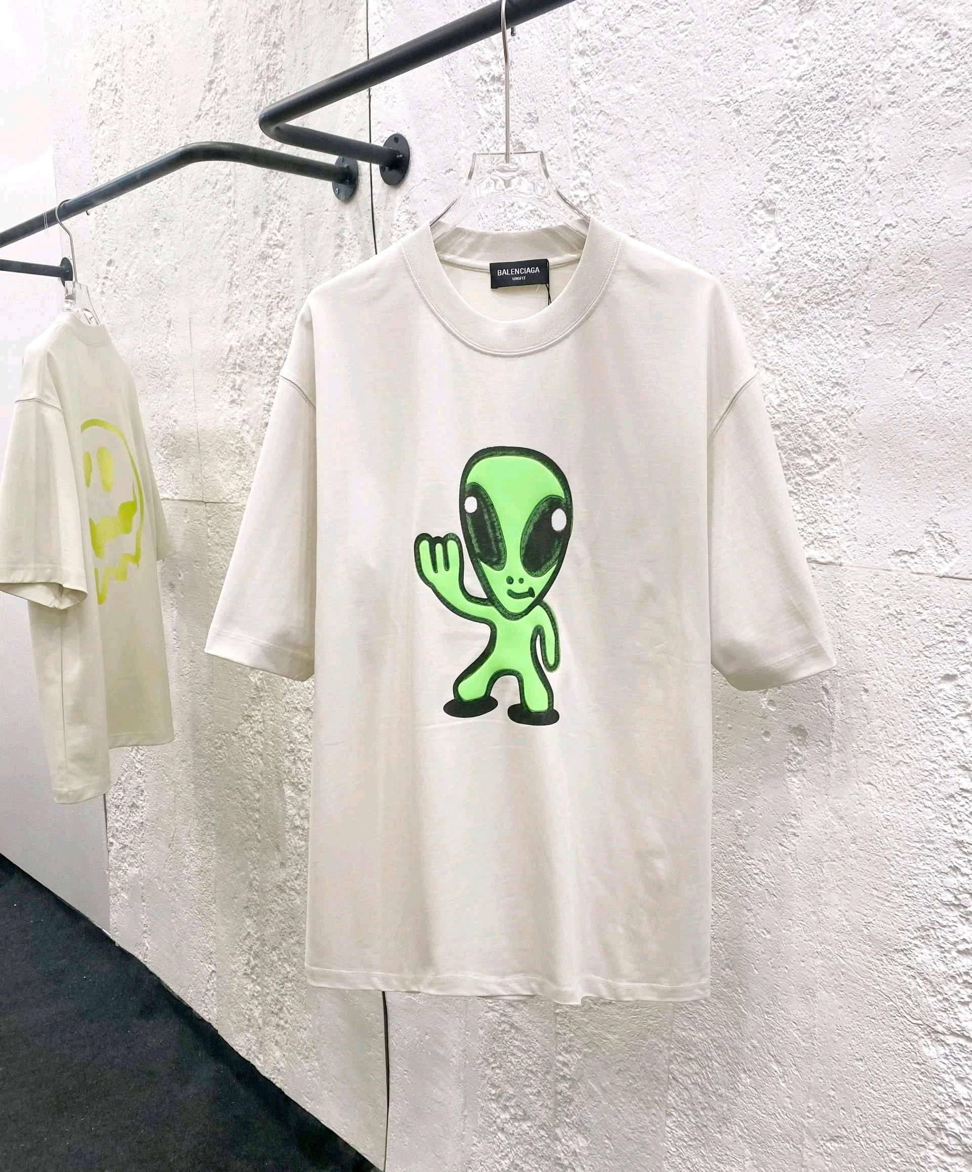 バレンシアガ「Balenciaga」ハイネックプレミアムコットン半袖Tシャツ