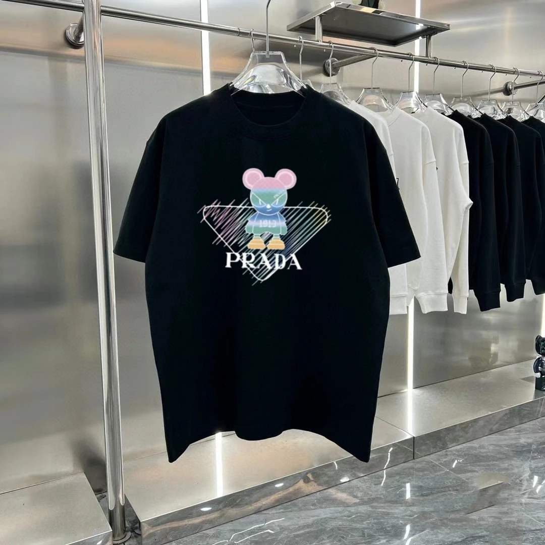 プラダ Prada FW サマーコレクション 三角標ベアロゴ クルーネックTシャツ