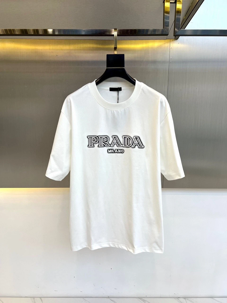 プラダ Prada メンズ クラシックロゴ クルーネックTシャツ