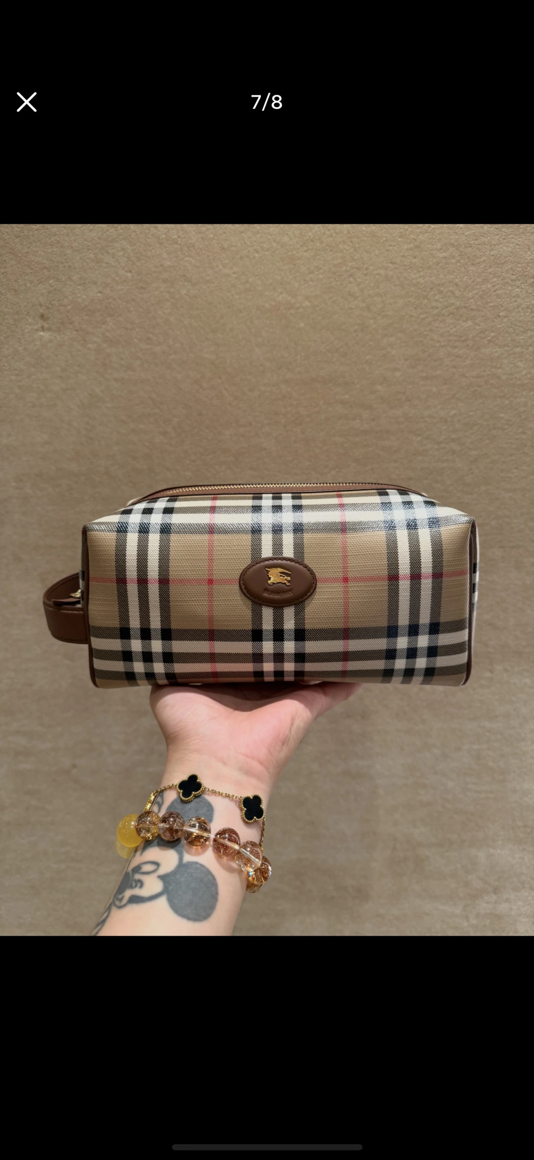Burberry(バーバリー) チェック柄 トラベルポーチ/バスルームポーチ