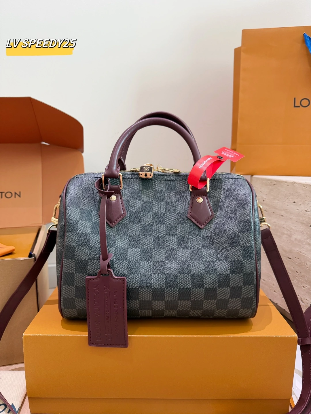 Louis Vuitton(ルイ・ヴィトン / LV) Speedy25 Speedy Monogram グラフィック・合わせやすい・Monogram・斜め掛け・手持ち Speedy バッグ。 素材:カーフスキン。 フルパッケージ