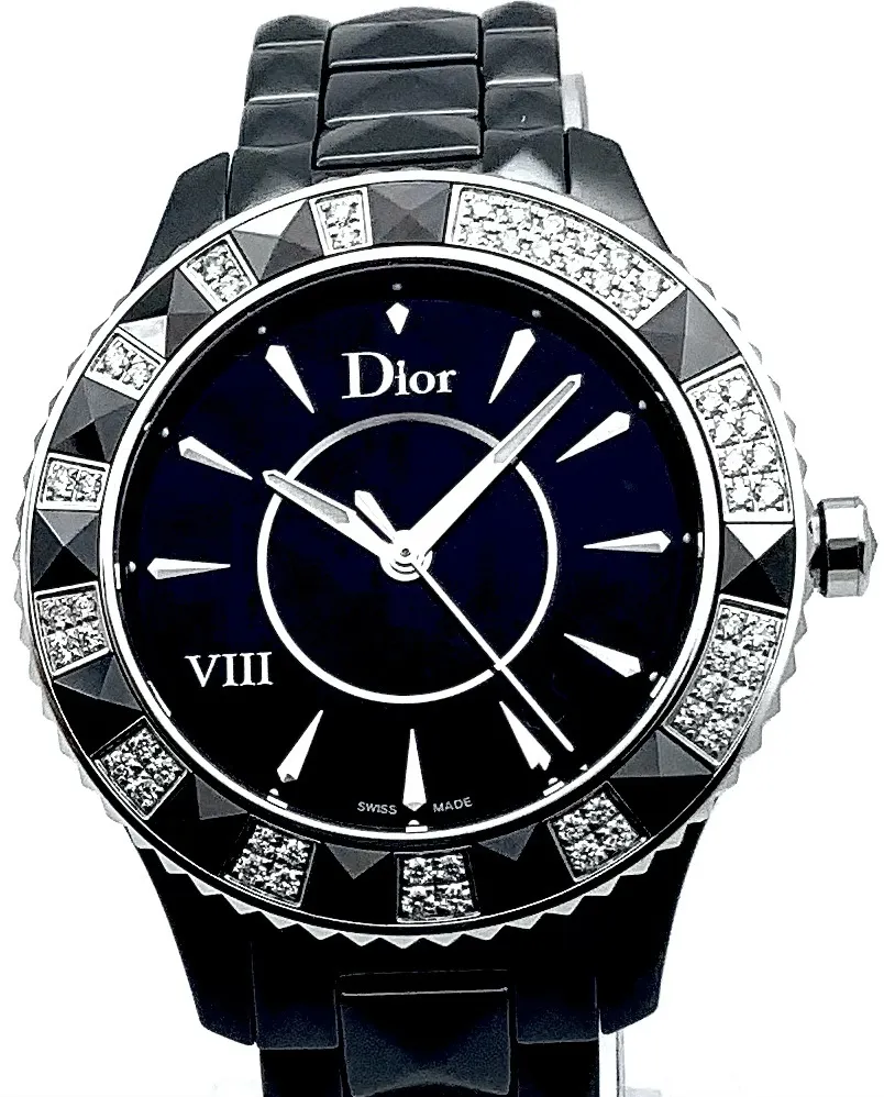 セール!DIOR VIII 黒セラミック ダイヤモンド腕時計CD1241E0C001