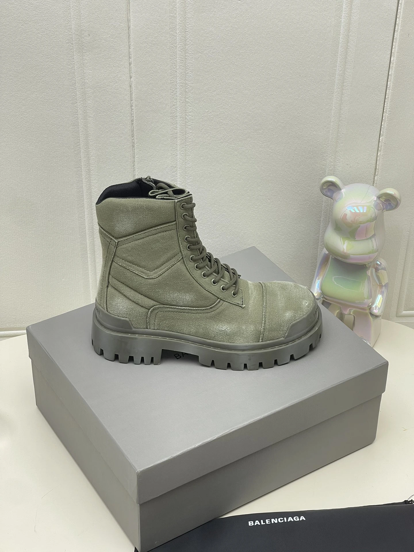 Balenciaga logo ショートブーツ