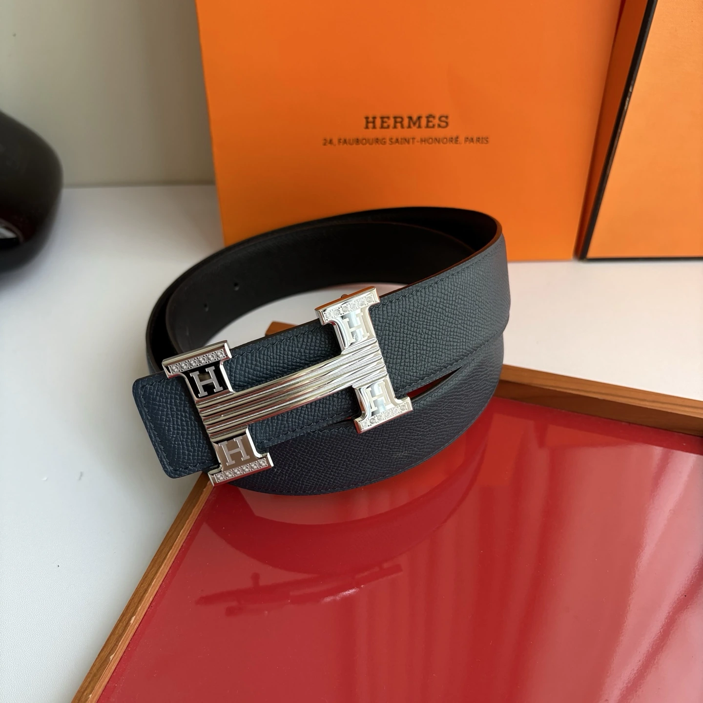 特p15150 【Hermès(エルメス)】Hermès(エルメス) オリジナル同等仕様Hermès(エルメス)、幅3.8cm輸入オリジナル仕様ベルト身、両面使用可能、高品質电镀メタルパーツ