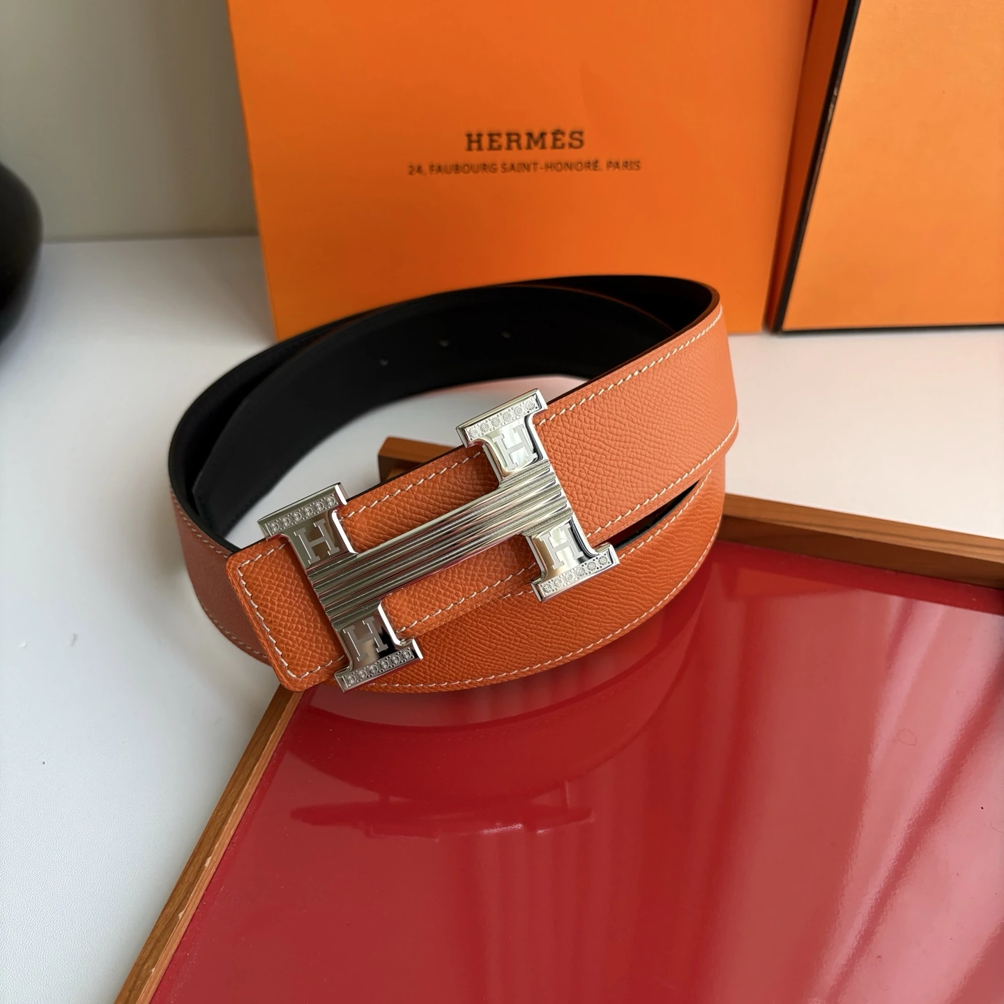 特p15150 【Hermès(エルメス)】Hermès(エルメス) オリジナル同等仕様Hermès(エルメス)、幅3.8cm輸入オリジナル仕様ベルト身、両面使用可能、高品質电镀メタルパーツ