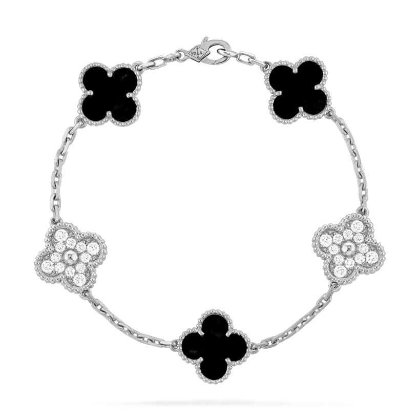 【2025】【Vancleef & Arpels】 ヴィンテージ アルハンブラ ブレスレット、5モチーフ