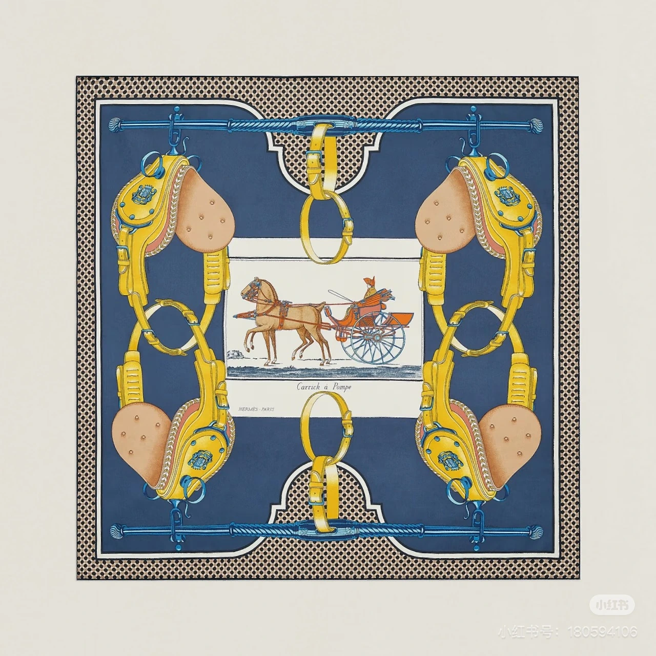 卸 。HERMÈS(エルメス) スクエアスカーフ。素材:シルク100%。サイズ:90×90cm。首元や肩掛けなど幅広いスタイリングに使いやすいデザインです