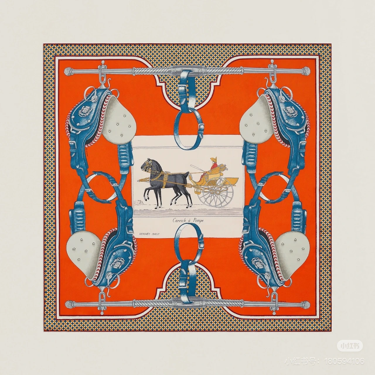卸 。HERMÈS(エルメス) スクエアスカーフ。素材:シルク100%。サイズ:90×90cm。首元や肩掛けなど幅広いスタイリングに使いやすいデザインです