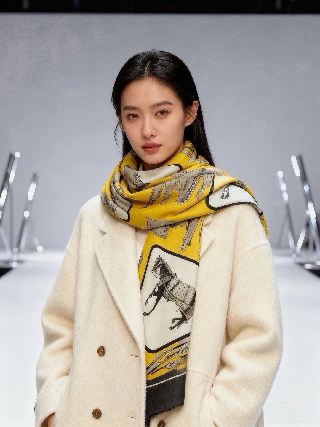 卸 。GUCCI(グッチ) ショール。素材:シルク30%・カシミヤ70%・ウール。仕様:リバーシブル・プリント。首元や肩掛けなど幅広いスタイリングに使いやすいデザインです