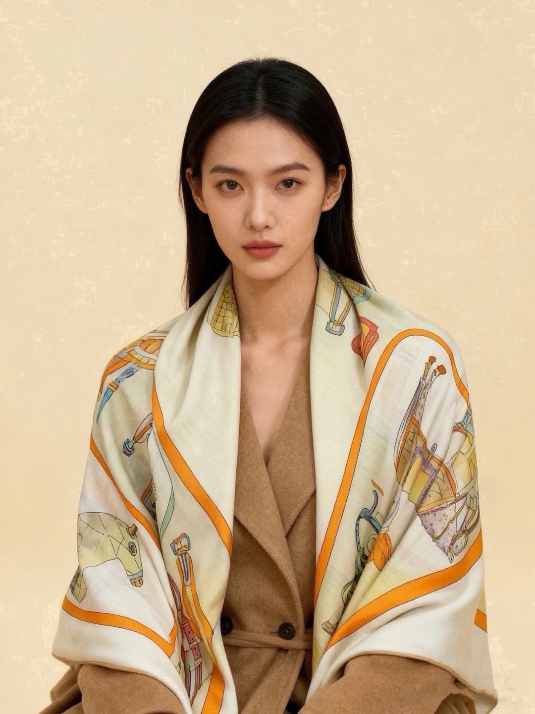 卸 。GUCCI（グッチ） ショール。素材：シルク30%・カシミヤ70%・ウール。仕様：リバーシブル・プリント。首元や肩掛けなど幅広いスタイリングに使いやすいデザインです