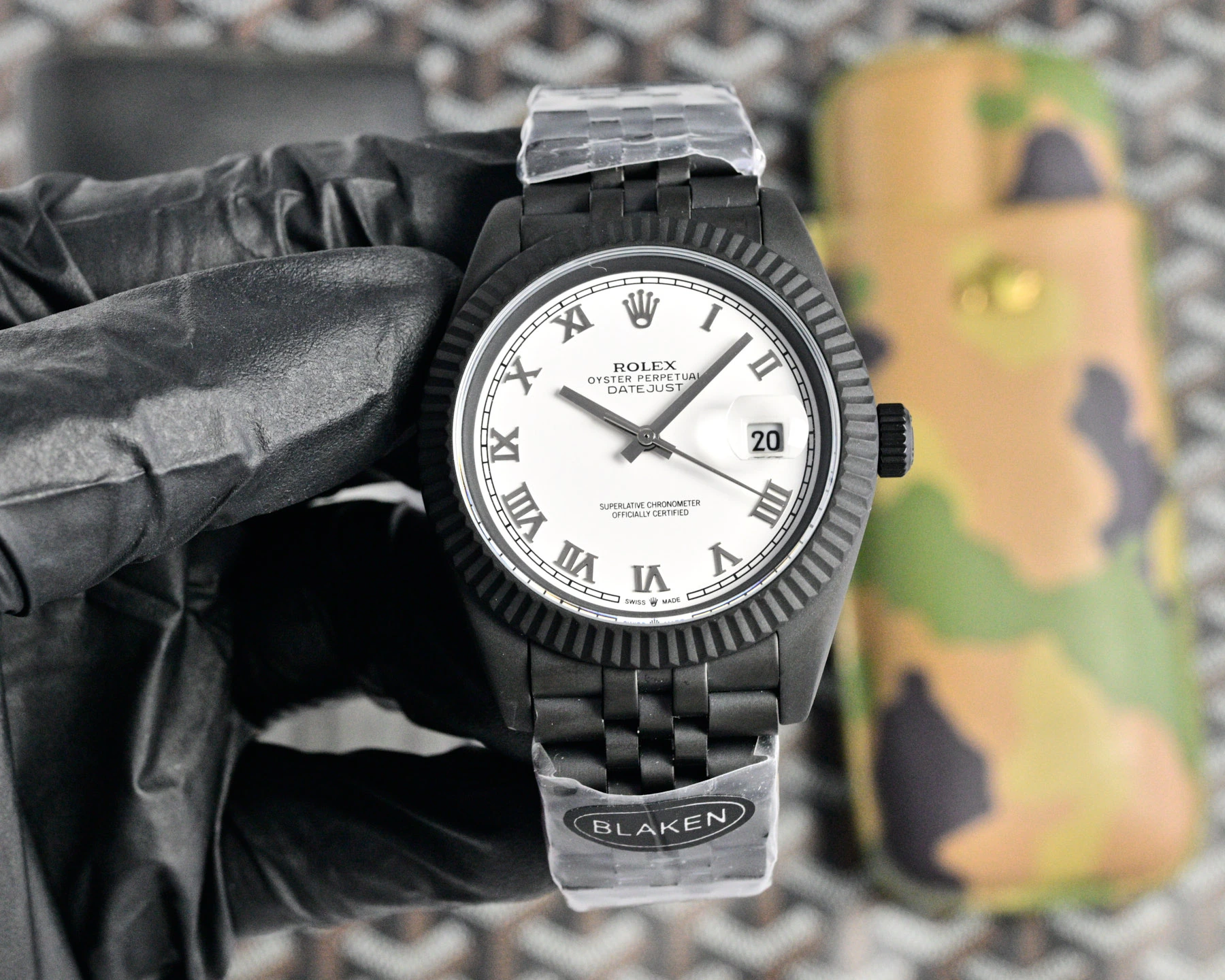 本体 Rolex(ロレックス) デイトジャスト。カスタム仕様、サファイアクリスタル、ジュビリーブレスレット、自動巻き機械式・ムーブメント Miyota 82、サイズ 41mm、日付表示