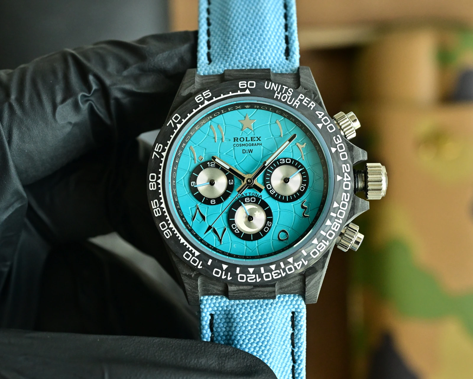 Rolex(ロレックス) デイトナ。カスタム仕様、カーボンファイバー、自動巻き機械式、サイズ 40×11.3mm/40mm