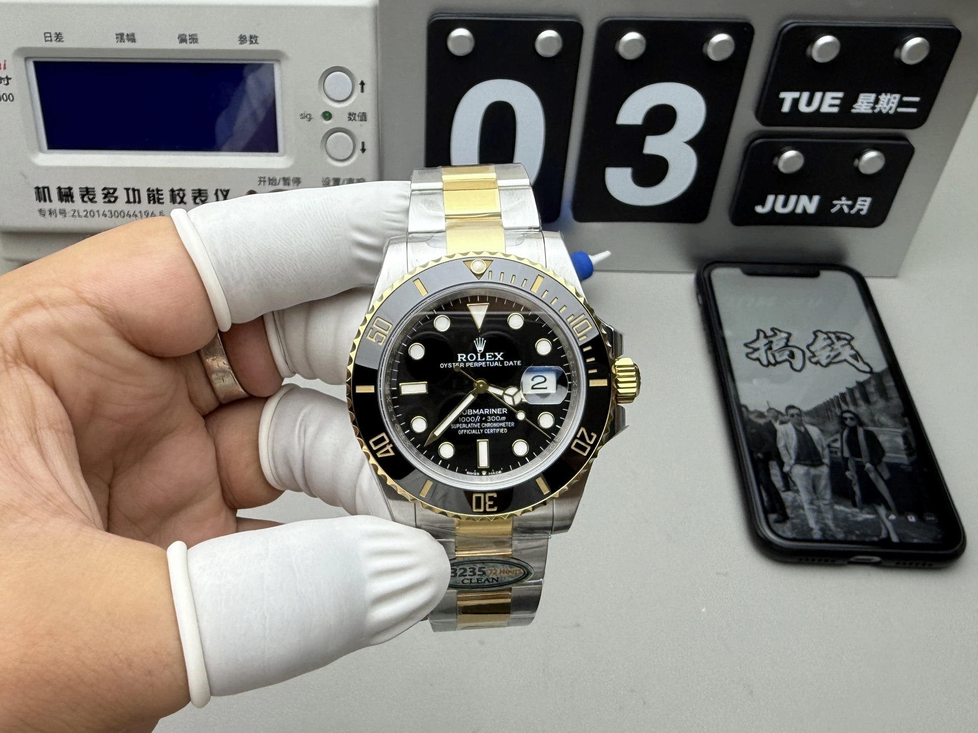 CLEAN系ハイグレード Rolex（ロレックス） サブマリーナ。アップグレード仕様、コンビ、パワーリザーブ約72時間、出荷前実物写真