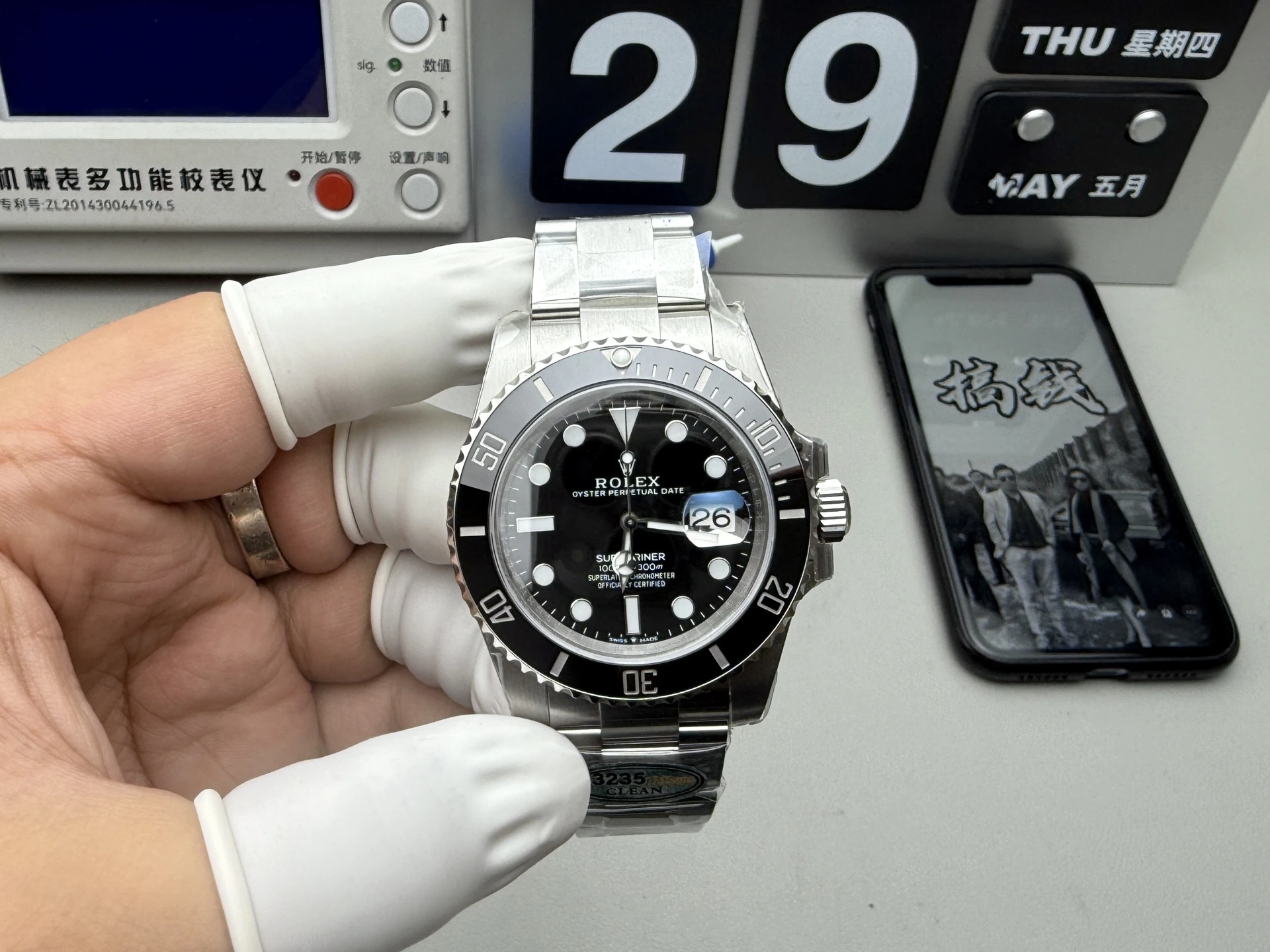 CLEAN系ハイグレード Rolex(ロレックス) サブマリーナ。アップグレード仕様、ムーブメント 3235、パワーリザーブ約72時間、出荷前実物写真