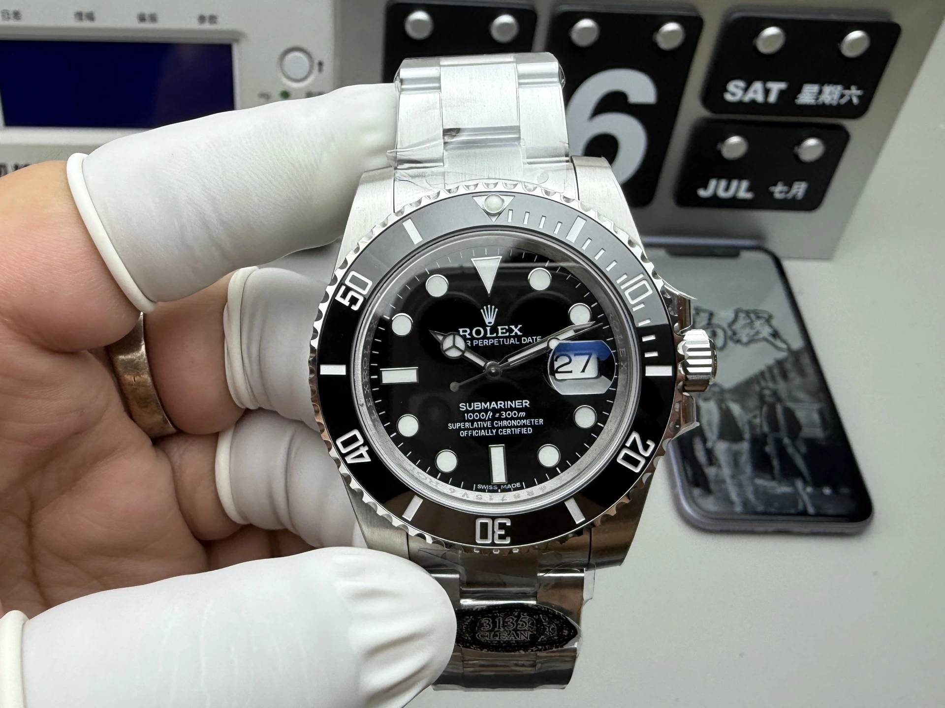 CLEAN系ハイグレード Rolex(ロレックス) サブマリーナ。ムーブメント 3135、出荷前実物写真