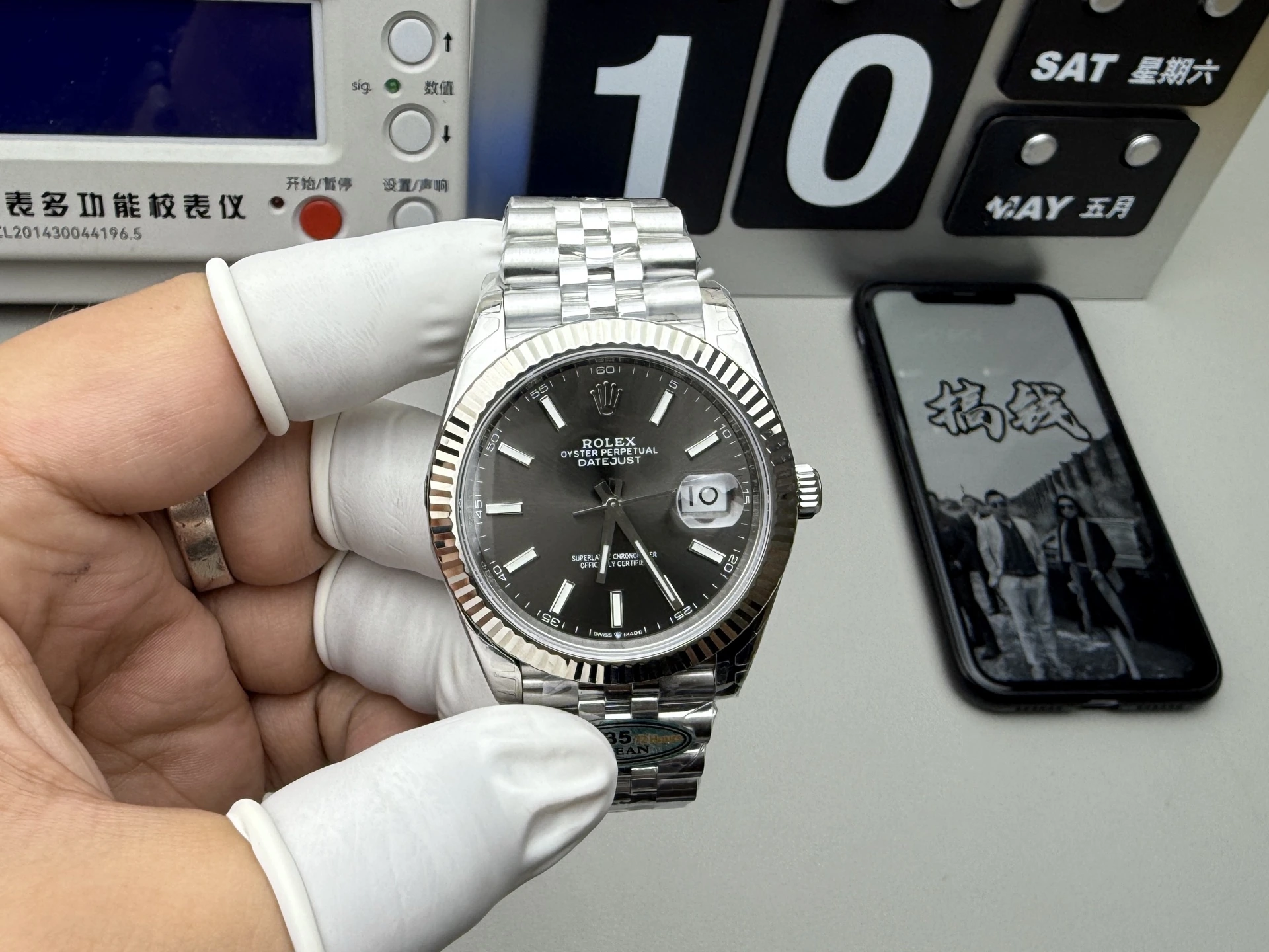 CLEAN系ハイグレード Rolex(ロレックス) デイトジャスト。アップグレード仕様、グレー文字盤、パワーリザーブ約72時間、出荷前実物写真