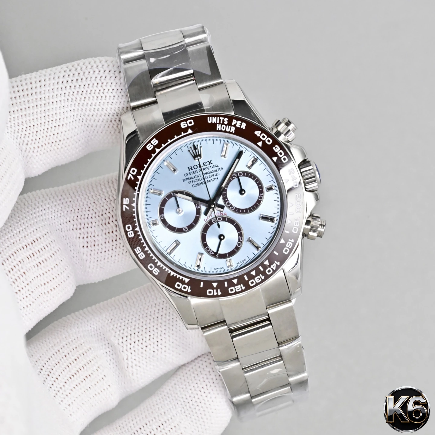 RC Rolex(ロレックス) デイトナ。ハイグレード仕様、アップグレード仕様、メンズ、セラミックベゼル、ラバーストラップ、ステンレスブレスレット、機械式・ムーブメント 4130/4131、パワーリザーブ約72時間