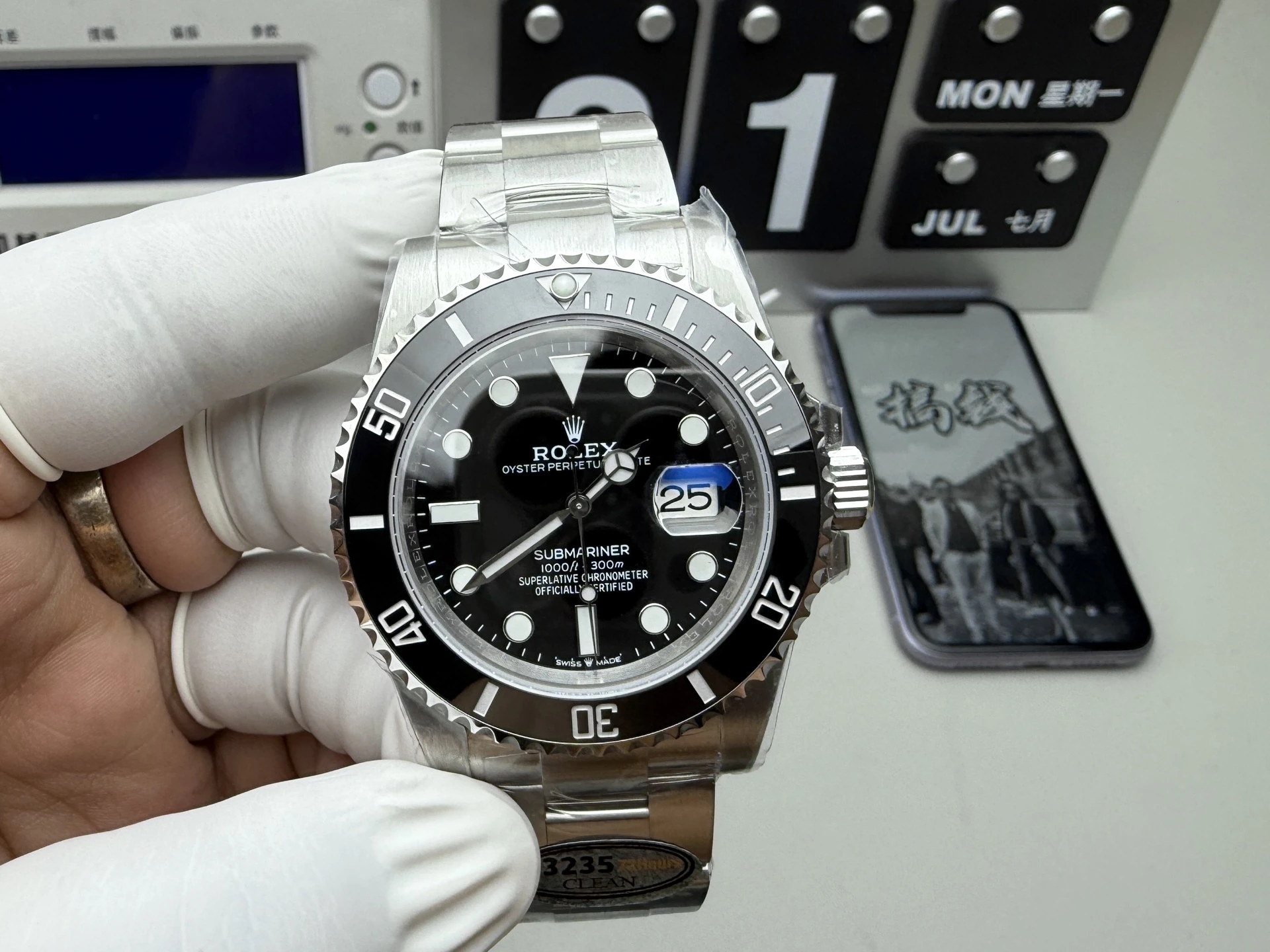 CLEAN系ハイグレード Rolex(ロレックス) サブマリーナ。アップグレード仕様、パワーリザーブ約72時間、出荷前実物写真