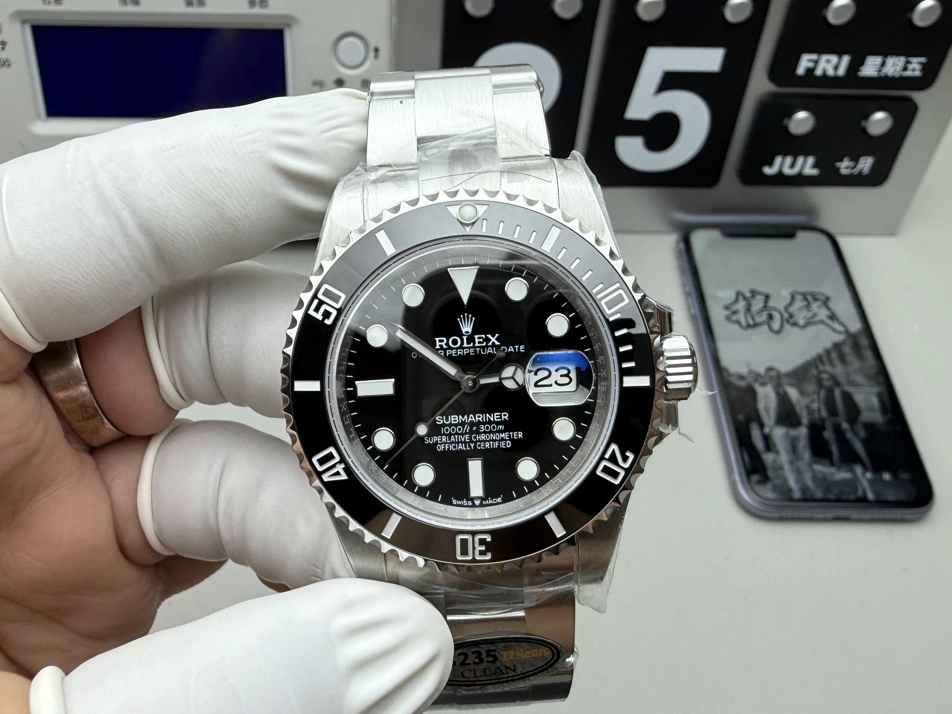 CLEAN系ハイグレード Rolex(ロレックス) サブマリーナ。アップグレード仕様、パワーリザーブ約72時間、出荷前実物写真