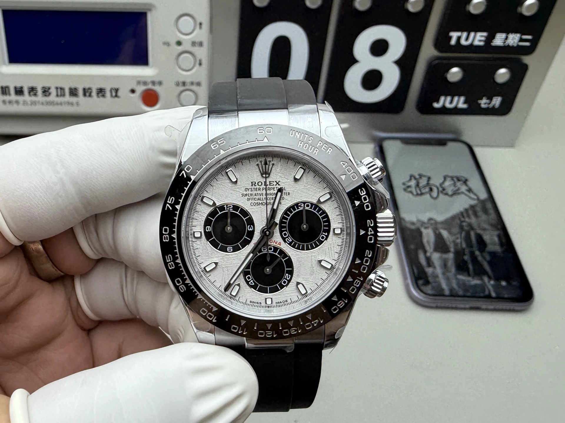 QF Rolex(ロレックス) デイトナ。メテオライト文字盤、出荷前実物写真