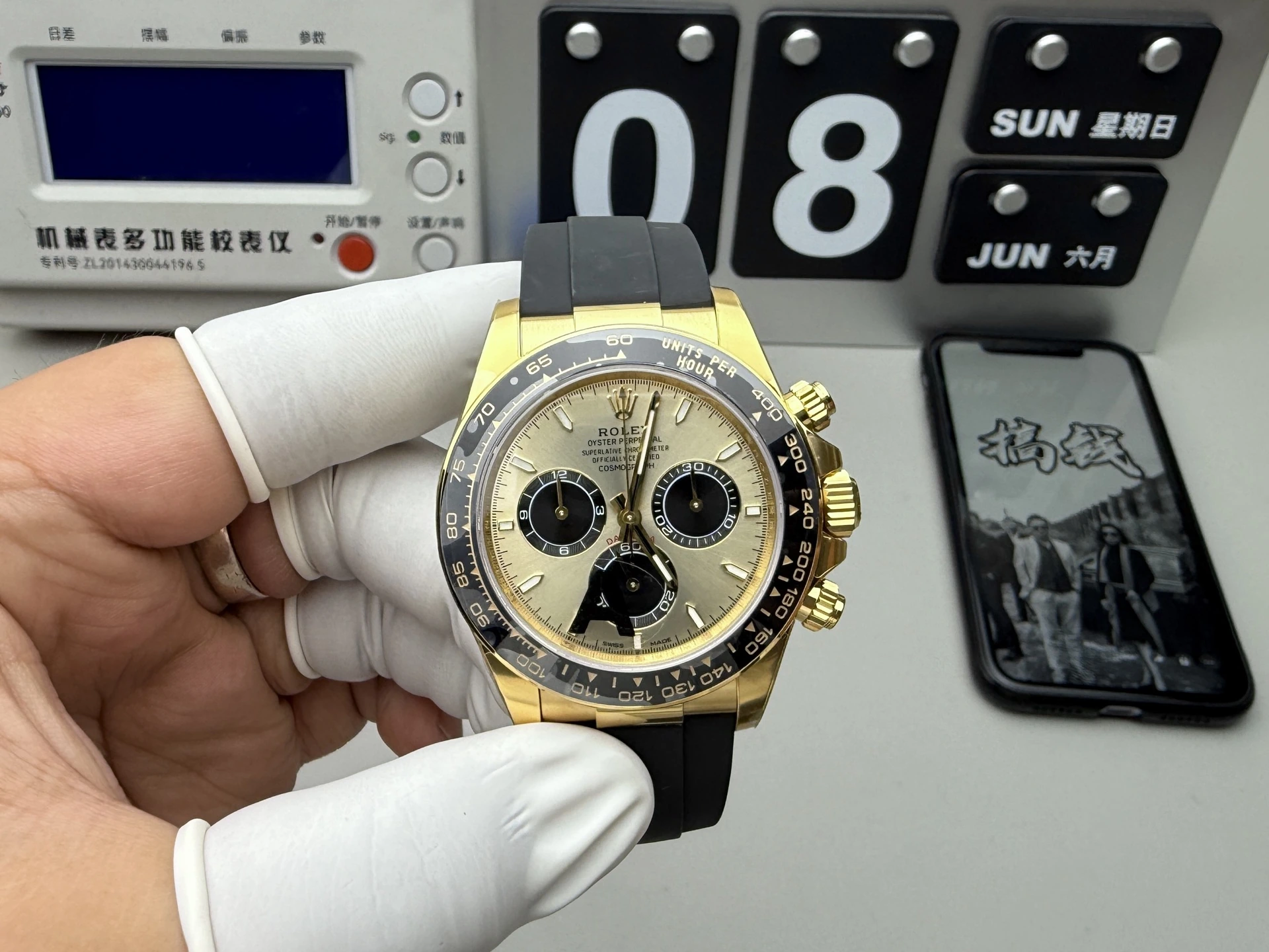 VS Rolex(ロレックス) デイトナ。ショーン・ユー仕様、ムーブメント 4131、出荷前実物写真