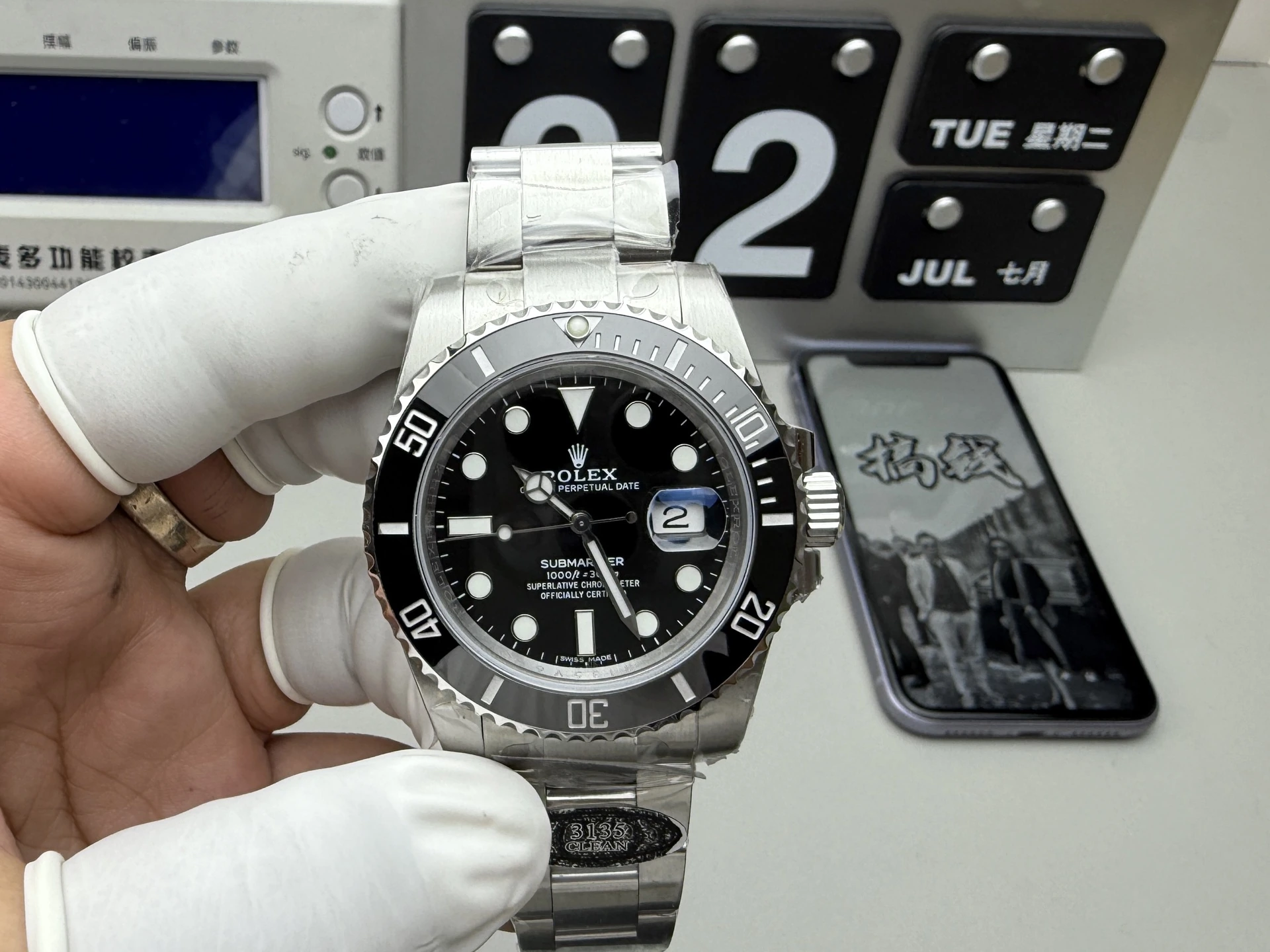 CLEAN系ハイグレード Rolex(ロレックス) サブマリーナ。ムーブメント 3135、出荷前実物写真