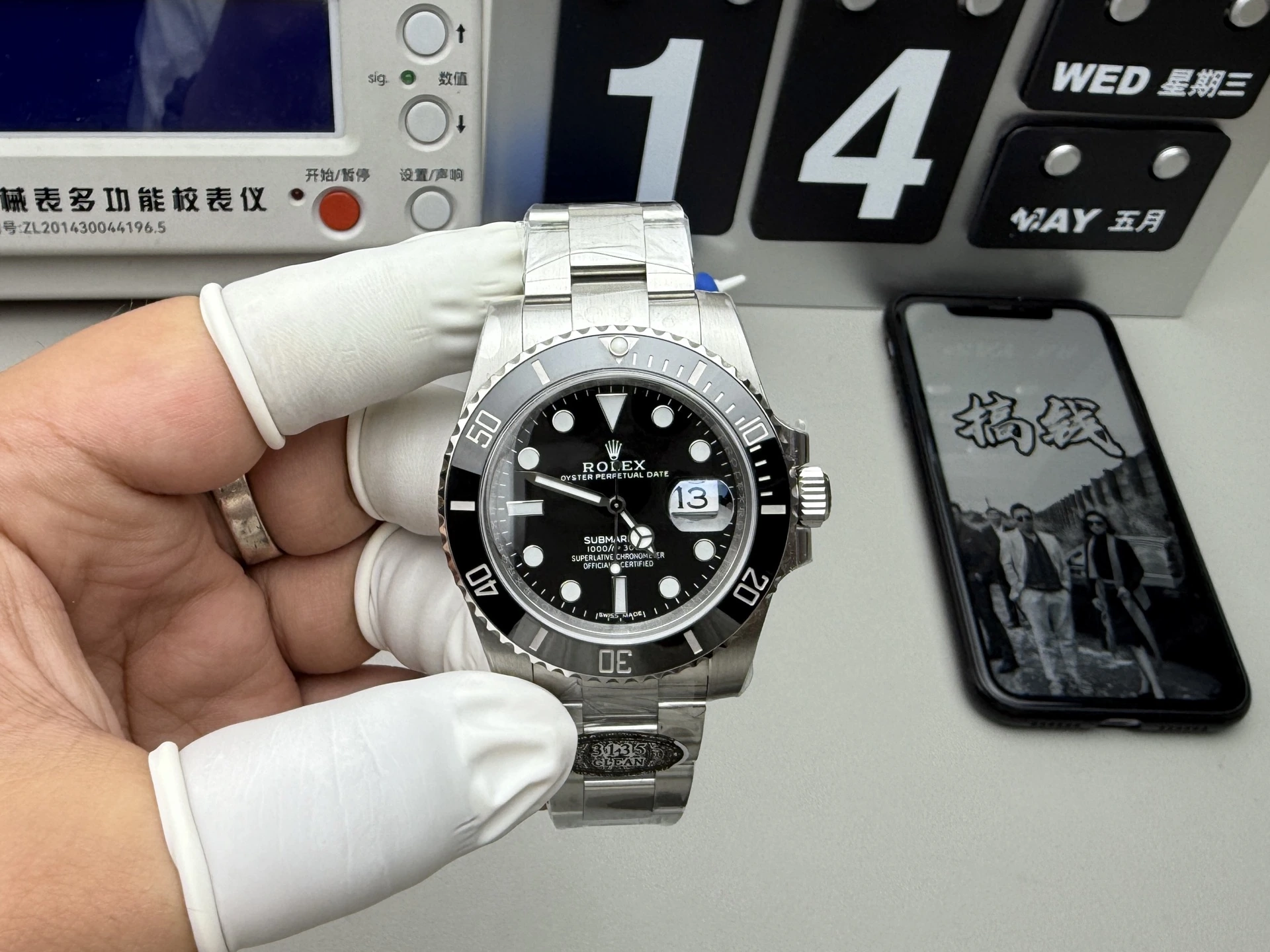 CLEAN系ハイグレード Rolex(ロレックス) サブマリーナ。ムーブメント 3135、出荷前実物写真