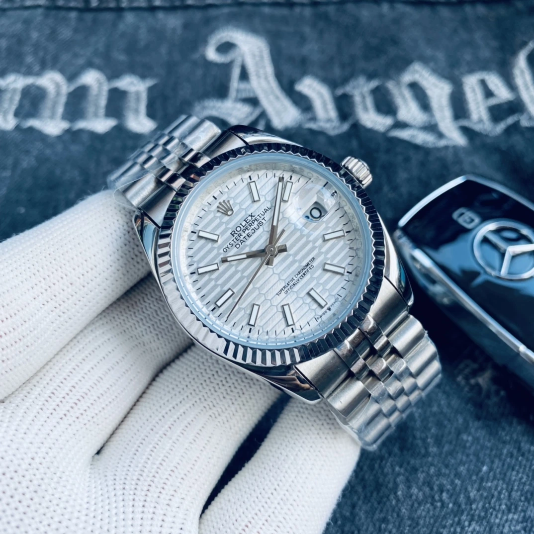 / コンビ +10 Rolex(ロレックス) デイトジャスト。ハイグレード仕様、コンビ、316ステンレススチール、ミネラルクリスタル、ステンレスブレスレット、機械式、サイズ 41mm