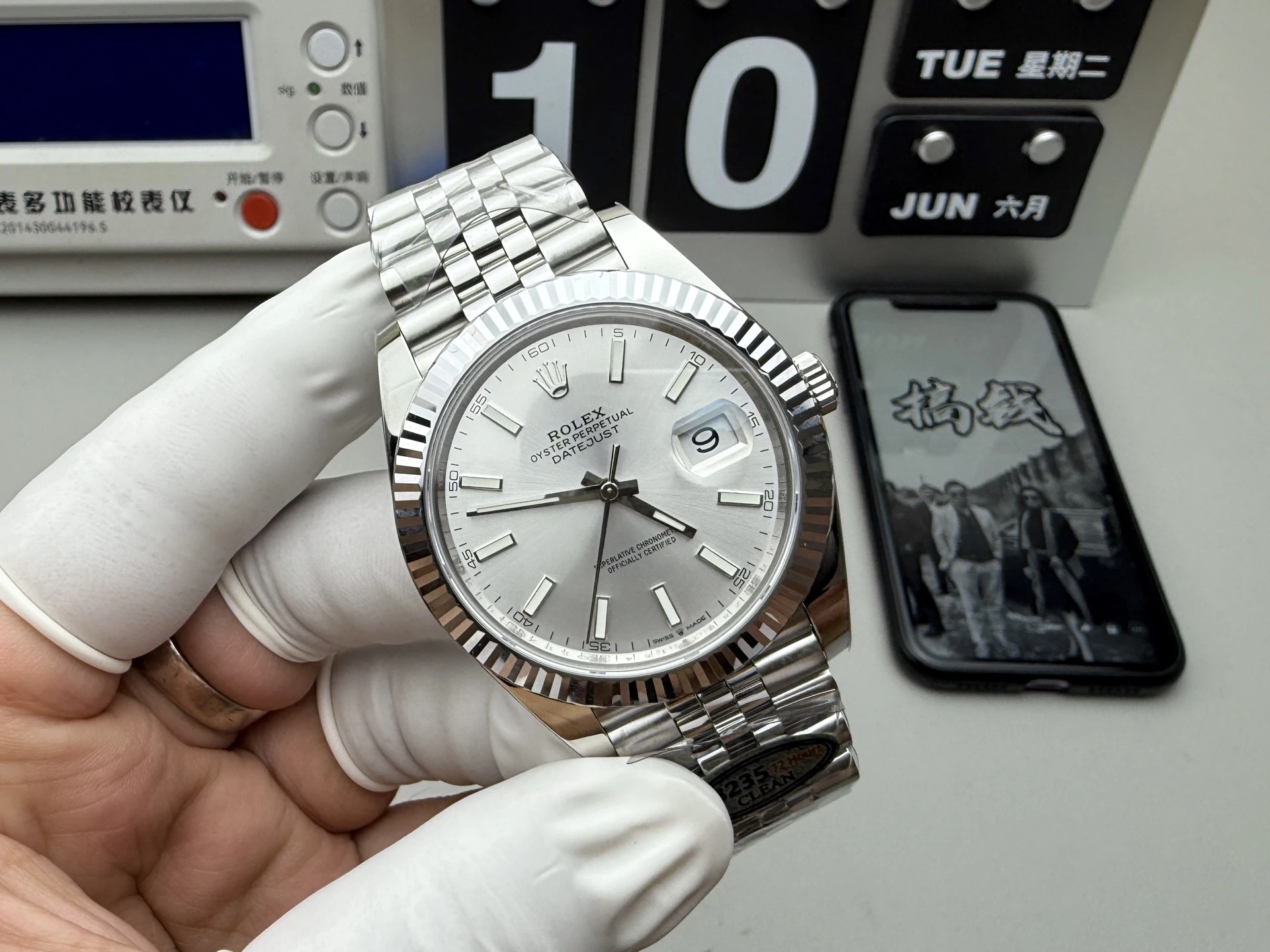 CLEAN系ハイグレード Rolex(ロレックス) デイトジャスト。アップグレード仕様、シルバー文字盤、出荷前実物写真