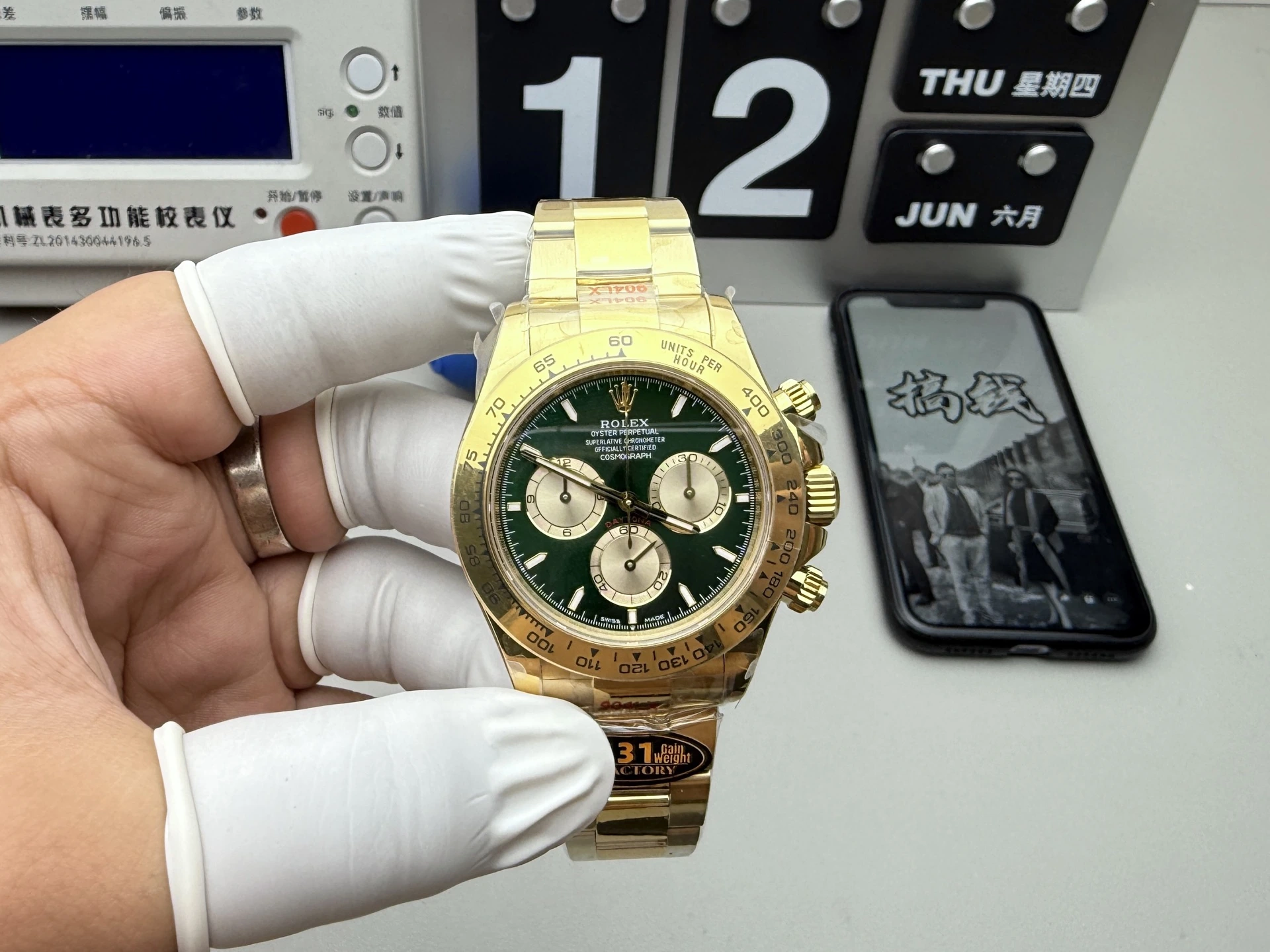 QF Rolex(ロレックス) デイトナ。ムーブメント 4131、出荷前実物写真