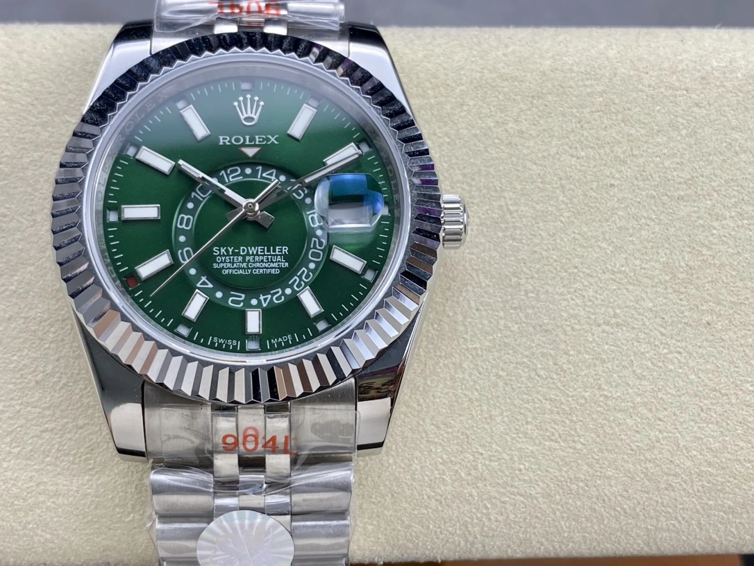SK Rolex(ロレックス) スカイドゥエラー。メンズ、316Lステンレススチール、サファイアクリスタル、自動巻き機械式・ムーブメント 5833A、GMT/デュアルタイム