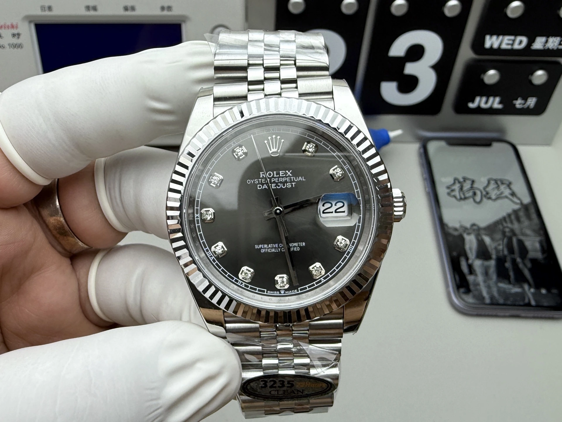 CLEAN系ハイグレード Rolex（ロレックス） デイトジャスト。アップグレード仕様、パワーリザーブ約72時間、出荷前実物写真