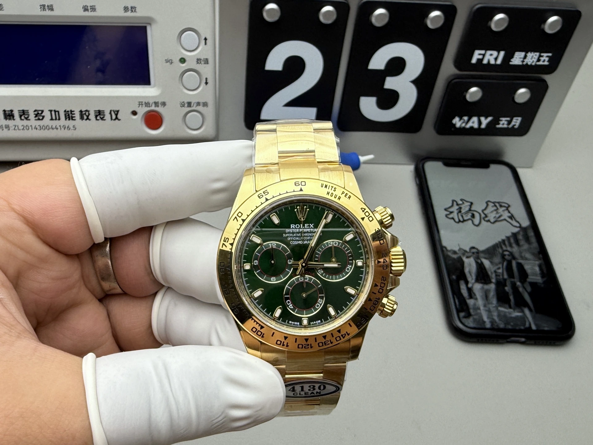 CLEAN Rolex（ロレックス） デイトナ。ムーブメント 4130、出荷前実物写真